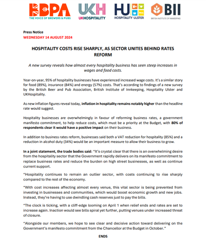 Sector response to latest inflation figures